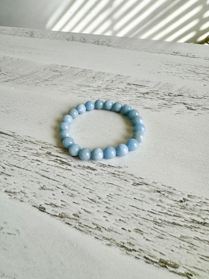 Natural Angelite Crystal Bracelet