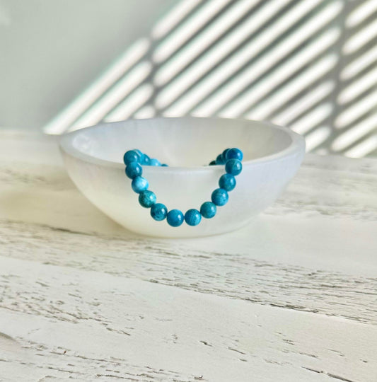 Natural Blue Apatite Crystal Bracelet