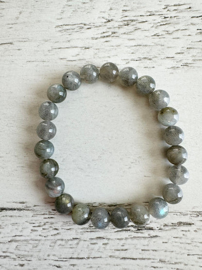 Natural Grey Moonstone Crystal Bracelet