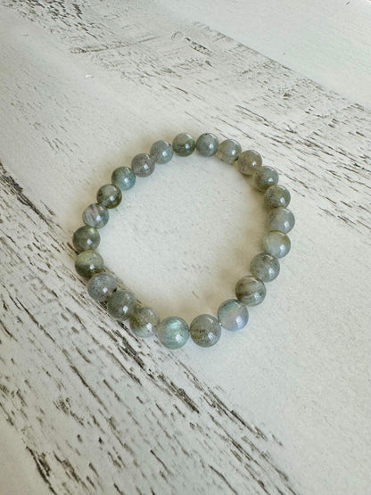 Natural Grey Moonstone Crystal Bracelet