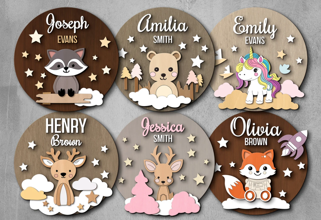 Personalized Animal Wall Signs